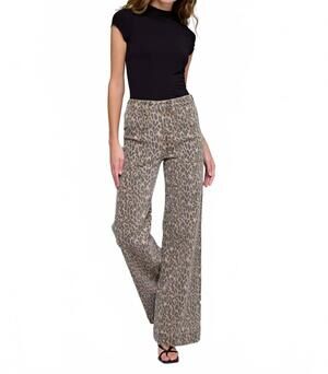NEW HIDDEN cheetah high rise flare jeans in multi